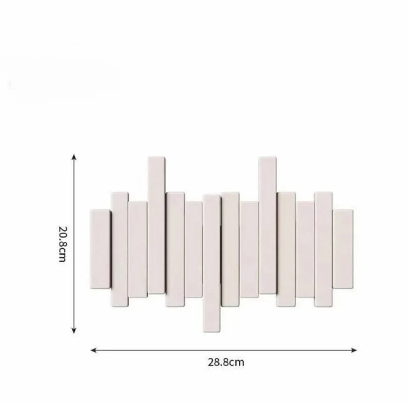 Wall-mounted wooden coat rack Piano key style design product image 19