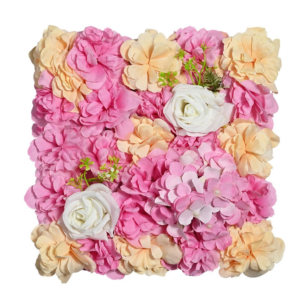 Hand-rolled fabric flower wall - perfect decoration for outdoor events