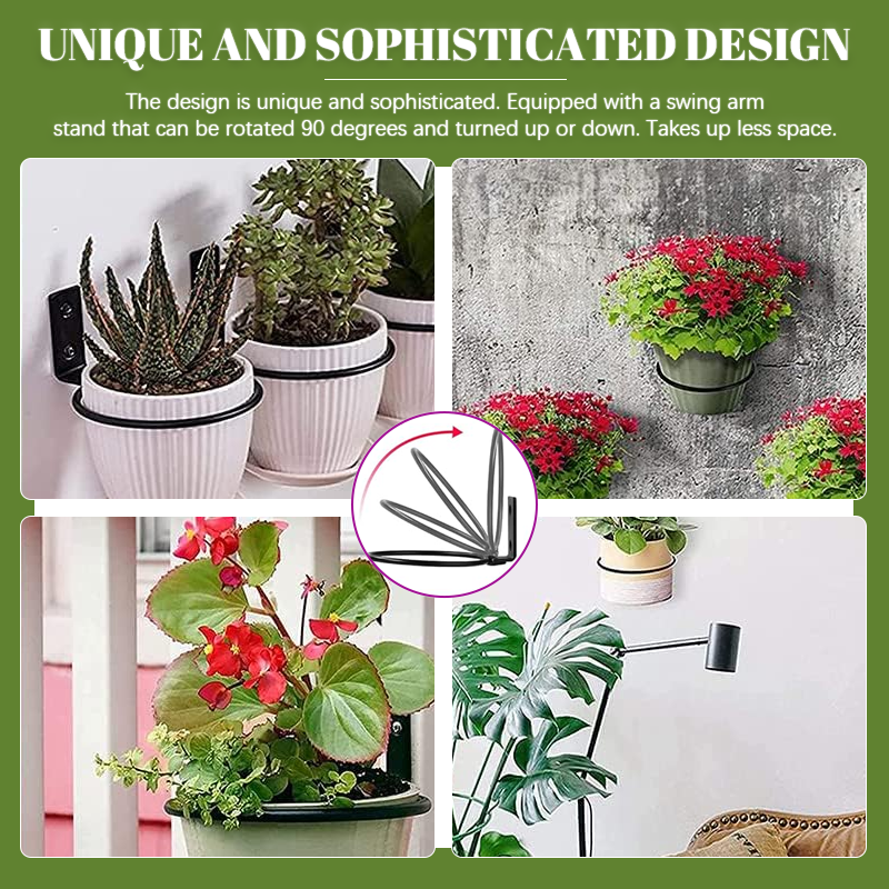 Round Foldable Wall-Mounted Flower Pot Holder - Free expansion screws