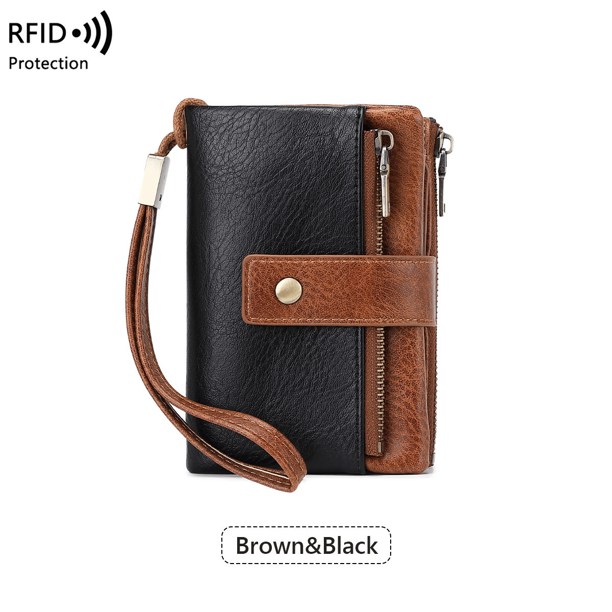 RFID anti-magnetic large-capacity long wallet, elegant solid color anti-theft leather wallet 👛