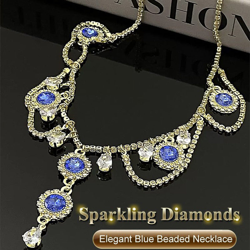 🔥2024 Hot Sale 🔥French Blue Zirconia Necklace--(Heart of the Ocean)