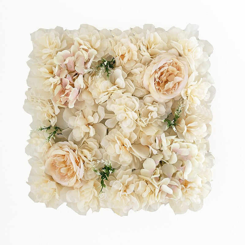 Hand-rolled fabric flower wall - perfect decoration for outdoor events