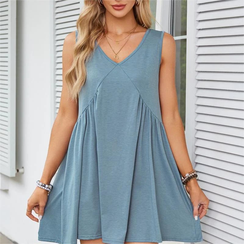 Women's Summer Sleeveless V-Neck Mini Dress , Get product image 12