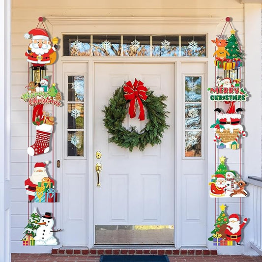 🔥Santa Claus and Snowman Themed Holiday Party Decorations🎅 Christmas Door Curtain Decorations