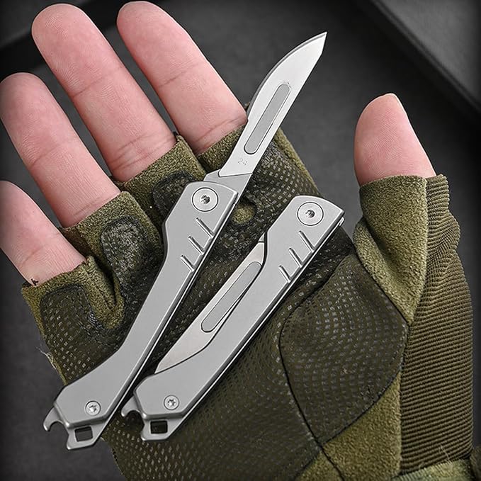 ⏰🏆Folding Scalpel Knife with 10pcs Replaceable Blades