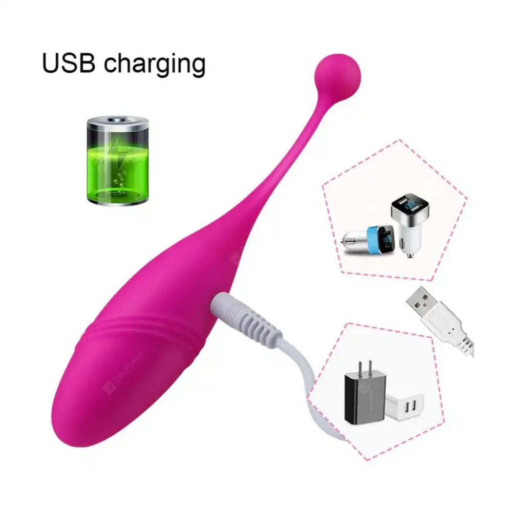 Fish Shape USB Rechargeable Vibrating Egg Massager – Wireless Remote Personal Wellness Device