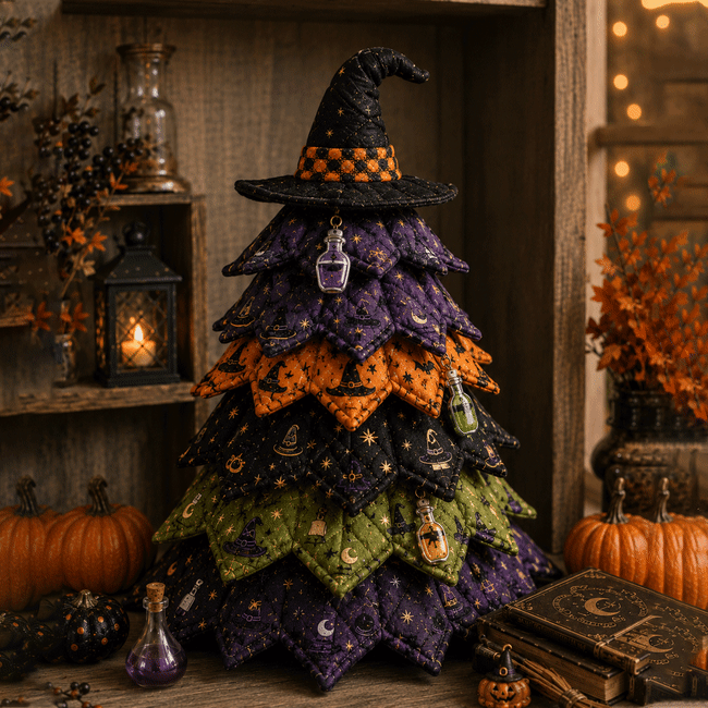 🎃 Recommended New Halloween Products-DIY Halloween Quilted Fabric Tree Kit