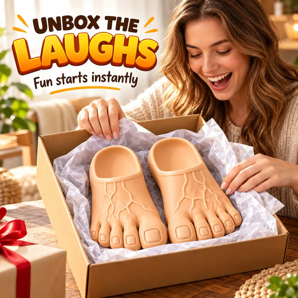 ⏳ Last Day 49% OFF – 👣 BigFoot™ Giant Feet Funny Slippers | Oversized 3D Novelty Slides for Home, Parties & Gag Gifts 😂