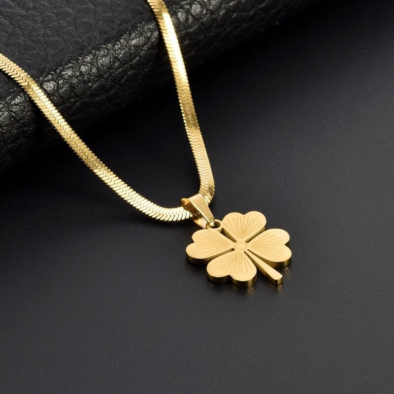 Gold Plated Lucky Clover Necklace mysite