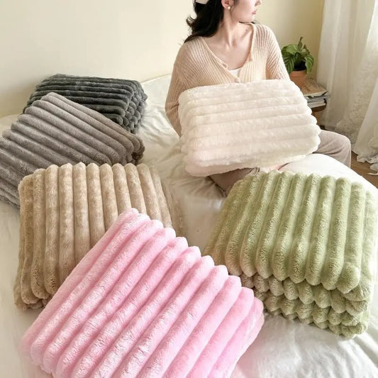 [🔥Final 24-hour Preferential Deal🔥]2024 HOT SALE🎄Popular thickened rabbit plush nap blanket, flannel milk velvet cover blanket
