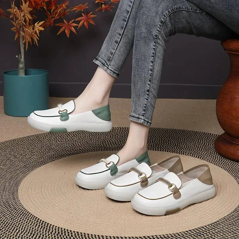 Women's Italian Leather Soft Sole Walking Shoes - Buy two pairs and get free shipping! mysite