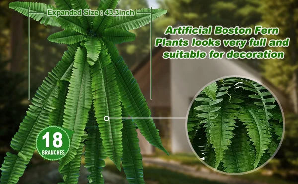 💥This Week's Special Price $19.99🌱UV Resistant Lifelike Artificial Boston Fern mysite