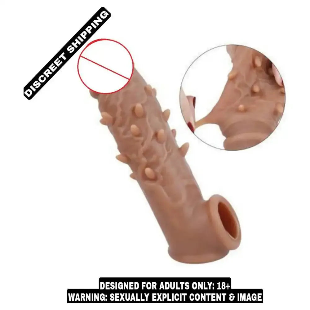 Reusable Textured Silicone Sleeve for Men – Flexible Personal Wellness Accessory