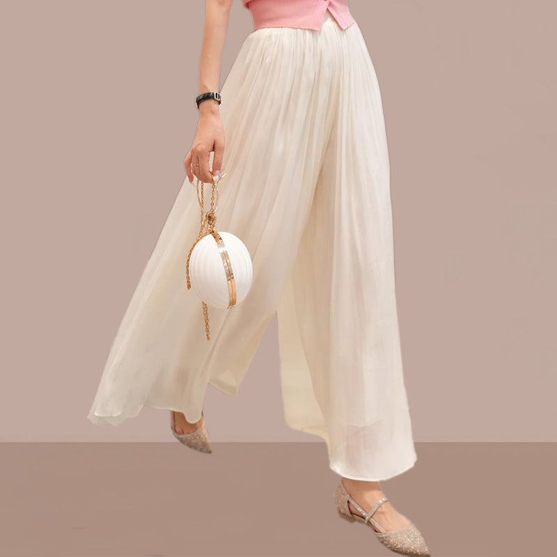 🔥Hot Sale 49% Off🔥Glazed Ice Silk Floor-Length Wide-Leg Culottes mysite