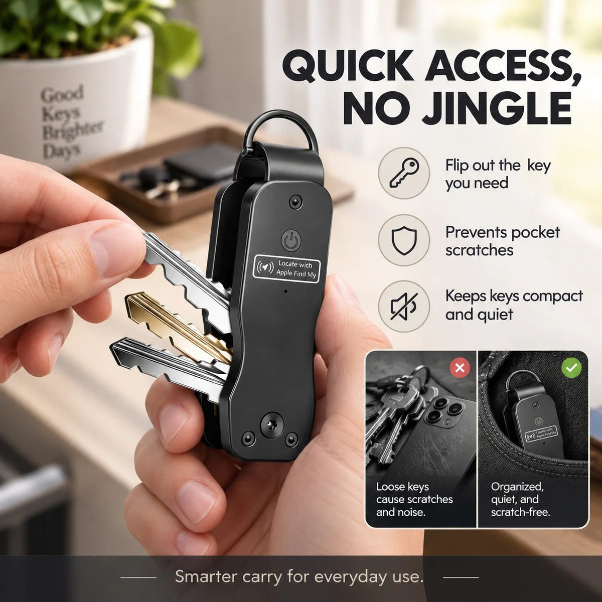 🎉🔑 Smart Key Organizer with Apple Find My — Never Lose Your Keys Again! 📍