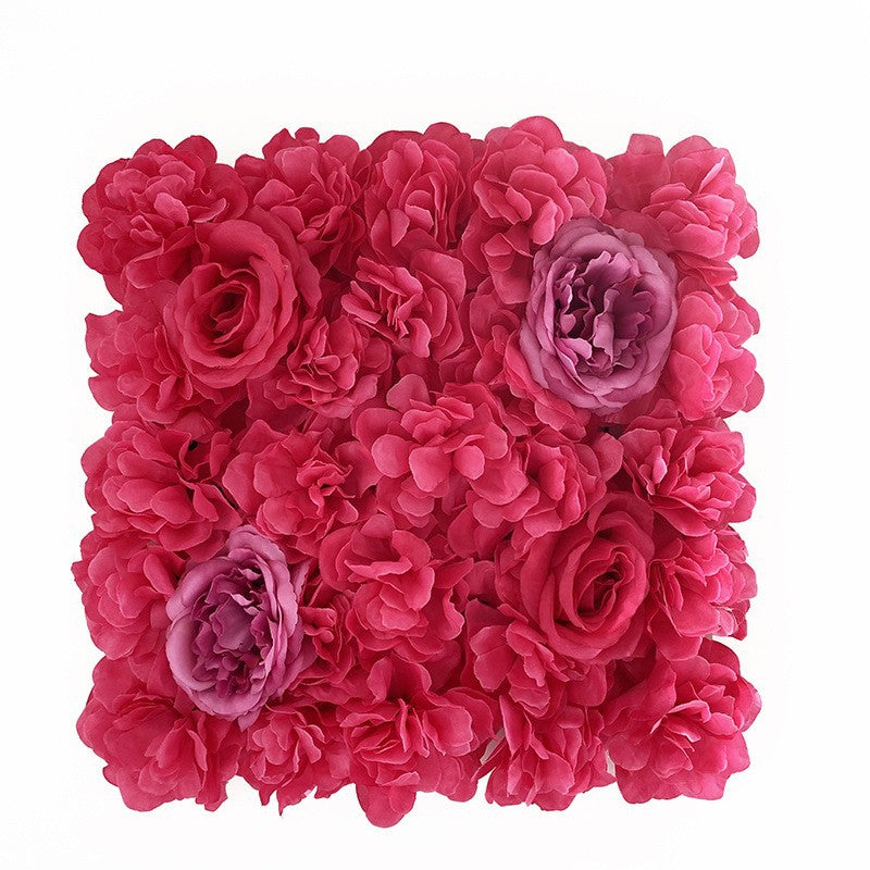 Hand-rolled fabric flower wall - perfect decoration for outdoor events