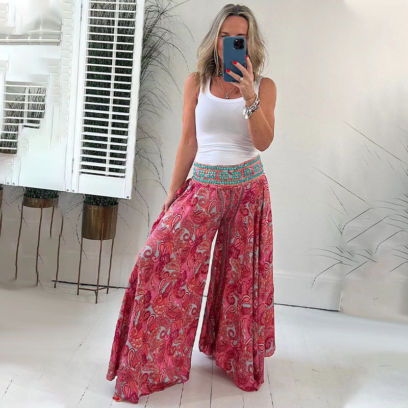 💕Printed elastic waist pants💕