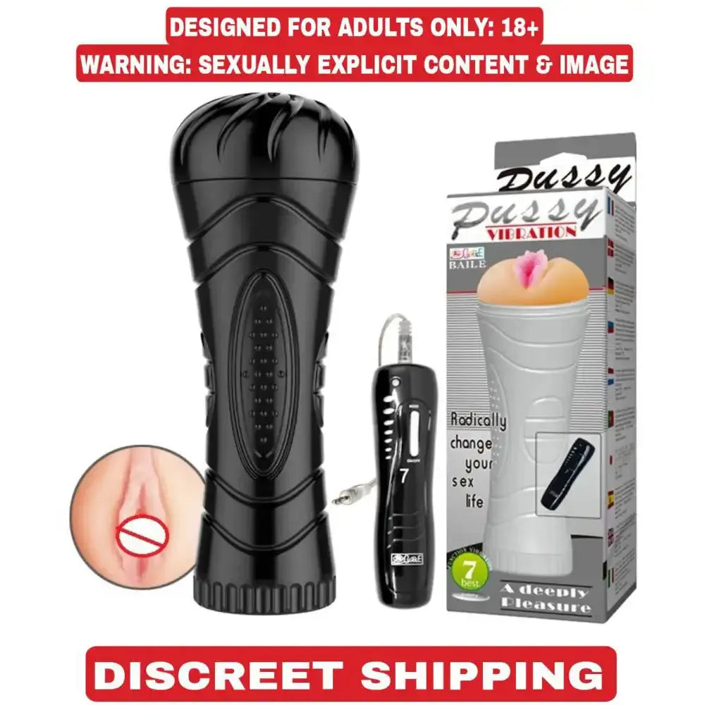 Remote Control Silicone Massager for Men – Textured Personal Wellness Sleeve