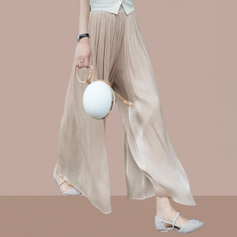 🔥Hot Sale 49% Off🔥Glazed Ice Silk Floor-Length Wide-Leg Culottes mysite