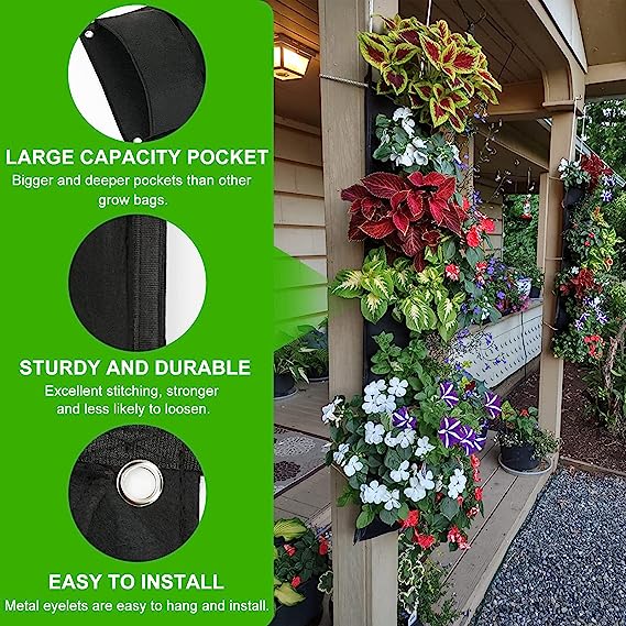 (🔥Last Day Promotion-SAVE 50% OFF)🌷7 Pockets Hanging Vertical Planter-BUY 3 GET FREE SHIPPING