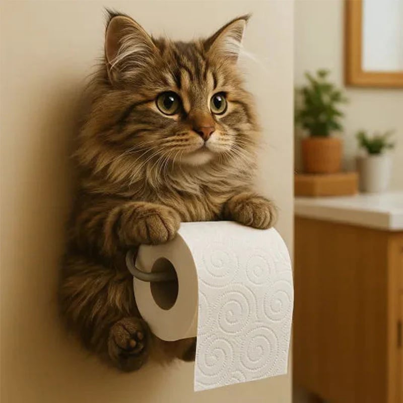 New Arrival 🧻 Wall-Mounted Pet Toilet Paper Holder 🐾