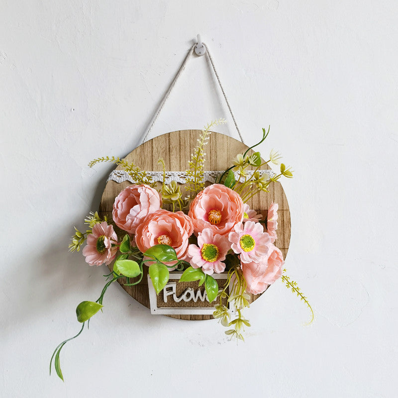 Wall Decorative Wooden Box Flower Basket - With Decorative Bouquet 🔥 (Promotion 50% Discount)