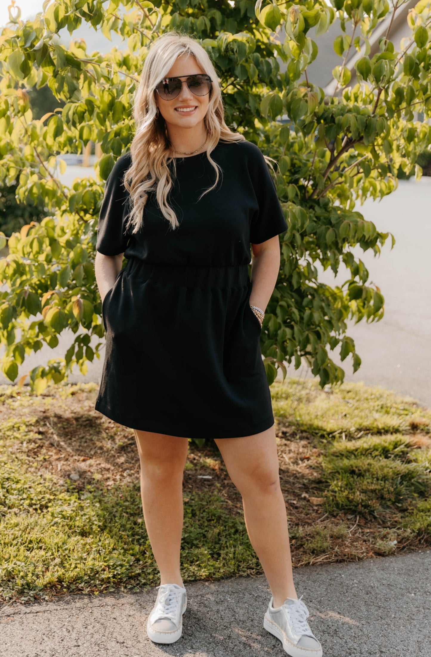 Cinched T-Shirt Dress(BUY 2 FREE SHIPPING)