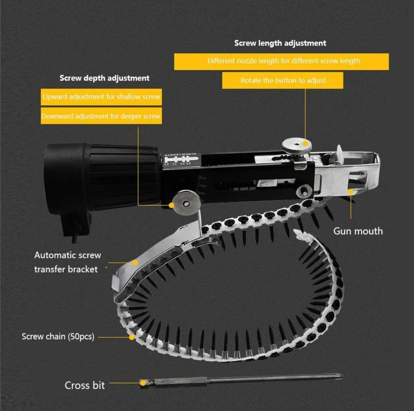 🎁Hot Sale 49% OFF⏳ Automatic Drill Nailer🛠️