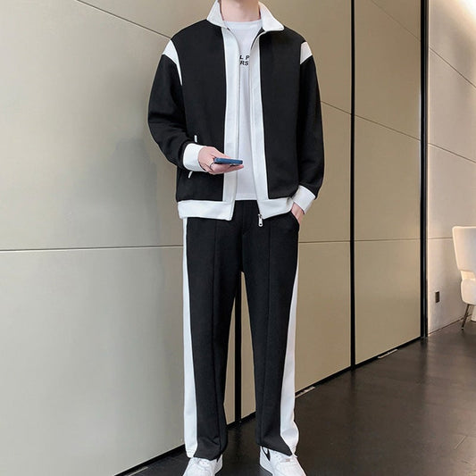 Men's Outfit Casual 2 Piece Contrast Sports Jogging Tracksuits Set(BUY 2 FREE SHIPPING)