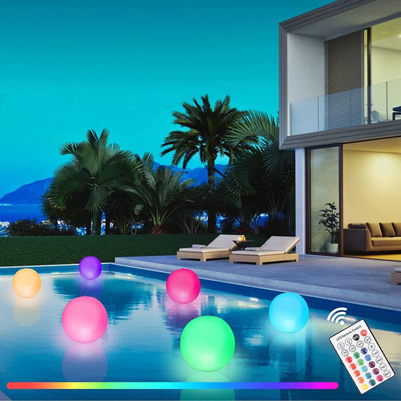 Pool Decoration🎉LED Light 16 Colors Luminous Beach Ball mysite