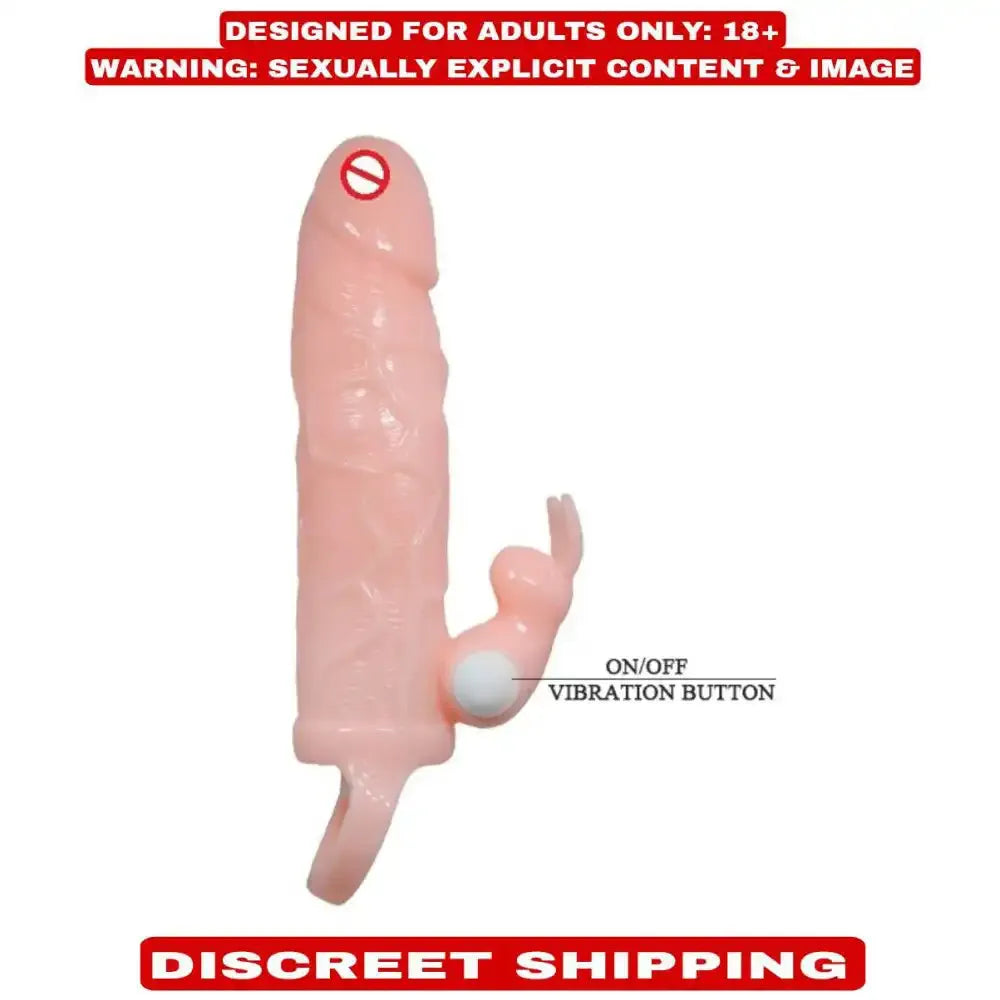 Dual Vibration Extension Sleeve for Men – Adjustable Personal Wellness Accessory