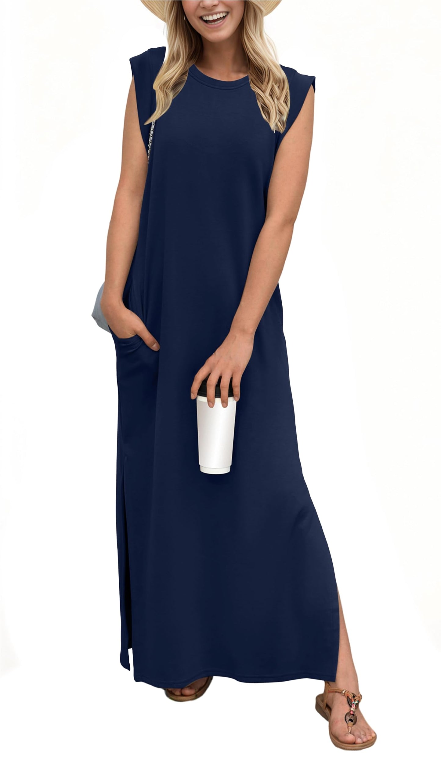 💕This week's sale 49% off💕 - women's casual loose split wrinkle free maxi dress