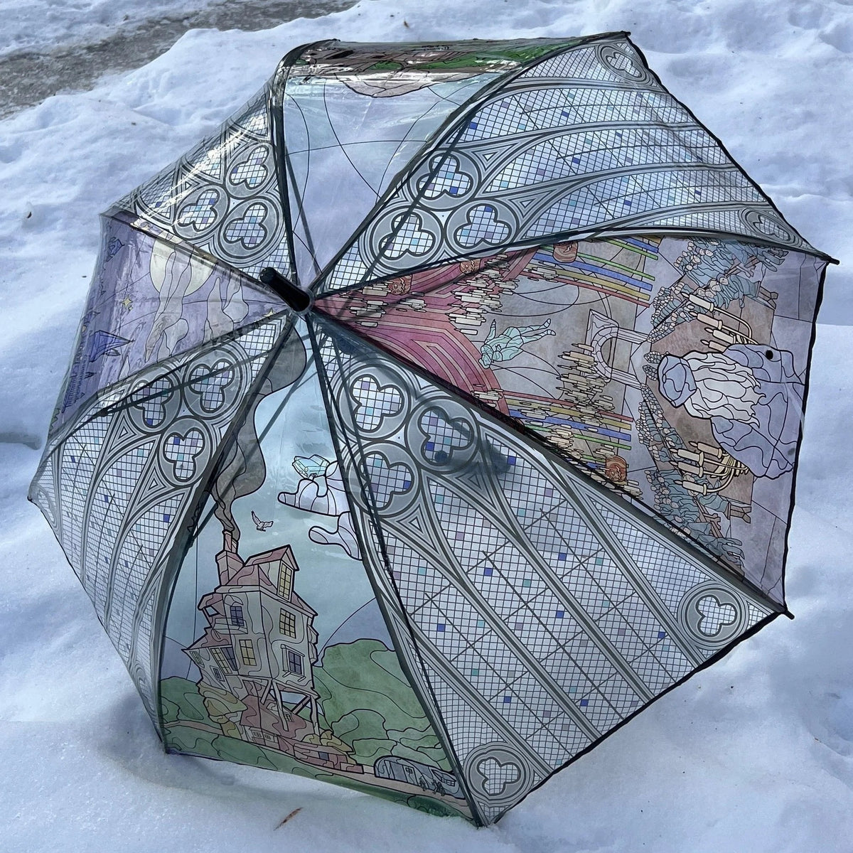 Wizard-Inspired Stained Glass Canopy Umbrella