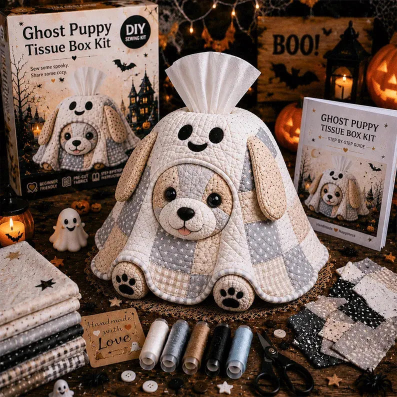🧵DIY Patchwork-Style Animal Sewing Kit for Tissue Box💙