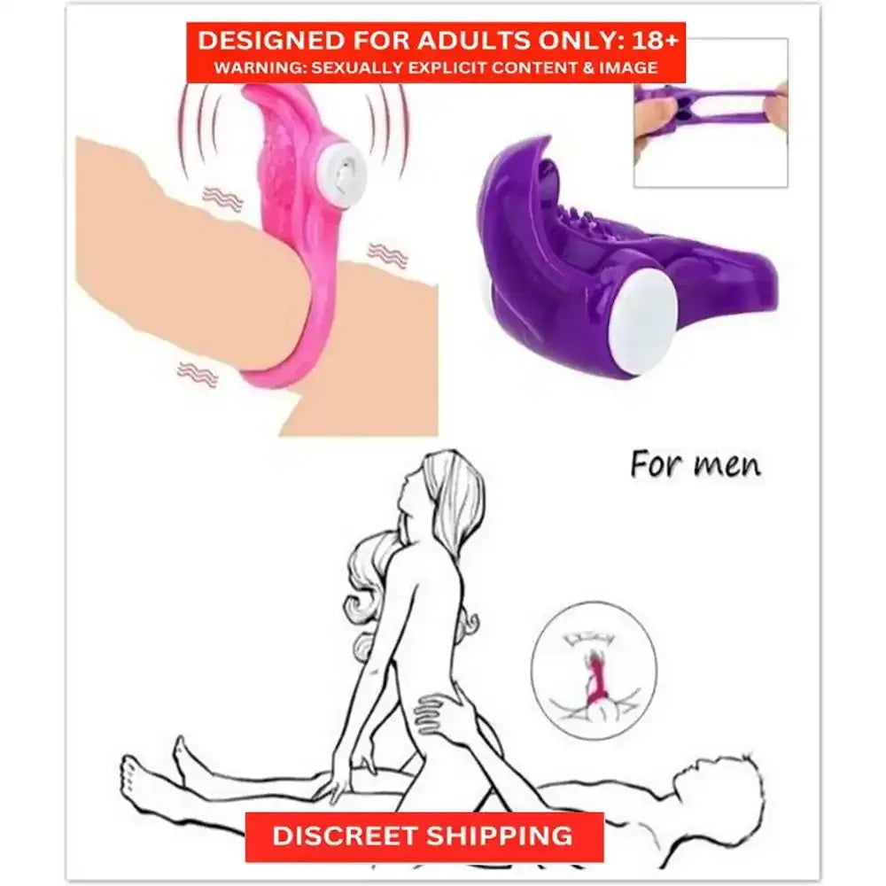 Vibrating Tongue Ring Massager for Men – Adjustable Personal Wellness Accessory