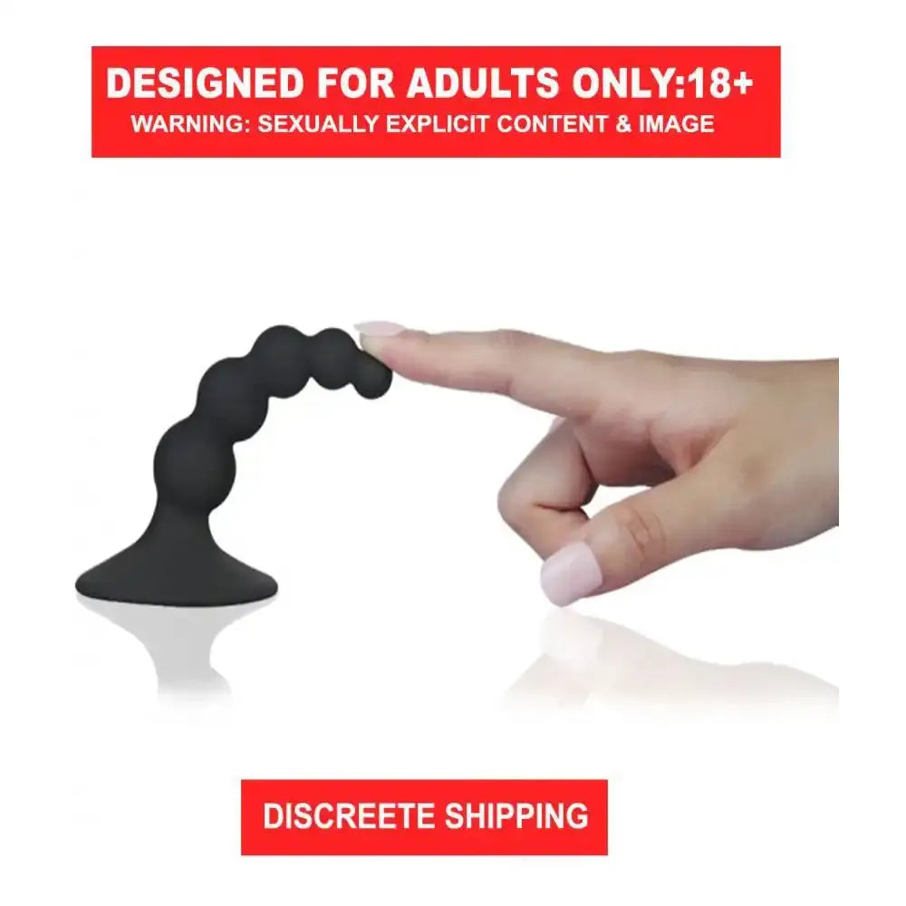 Premium Silicone Anal Beads Plug – Flexible Tapered Design for Adults (Black)