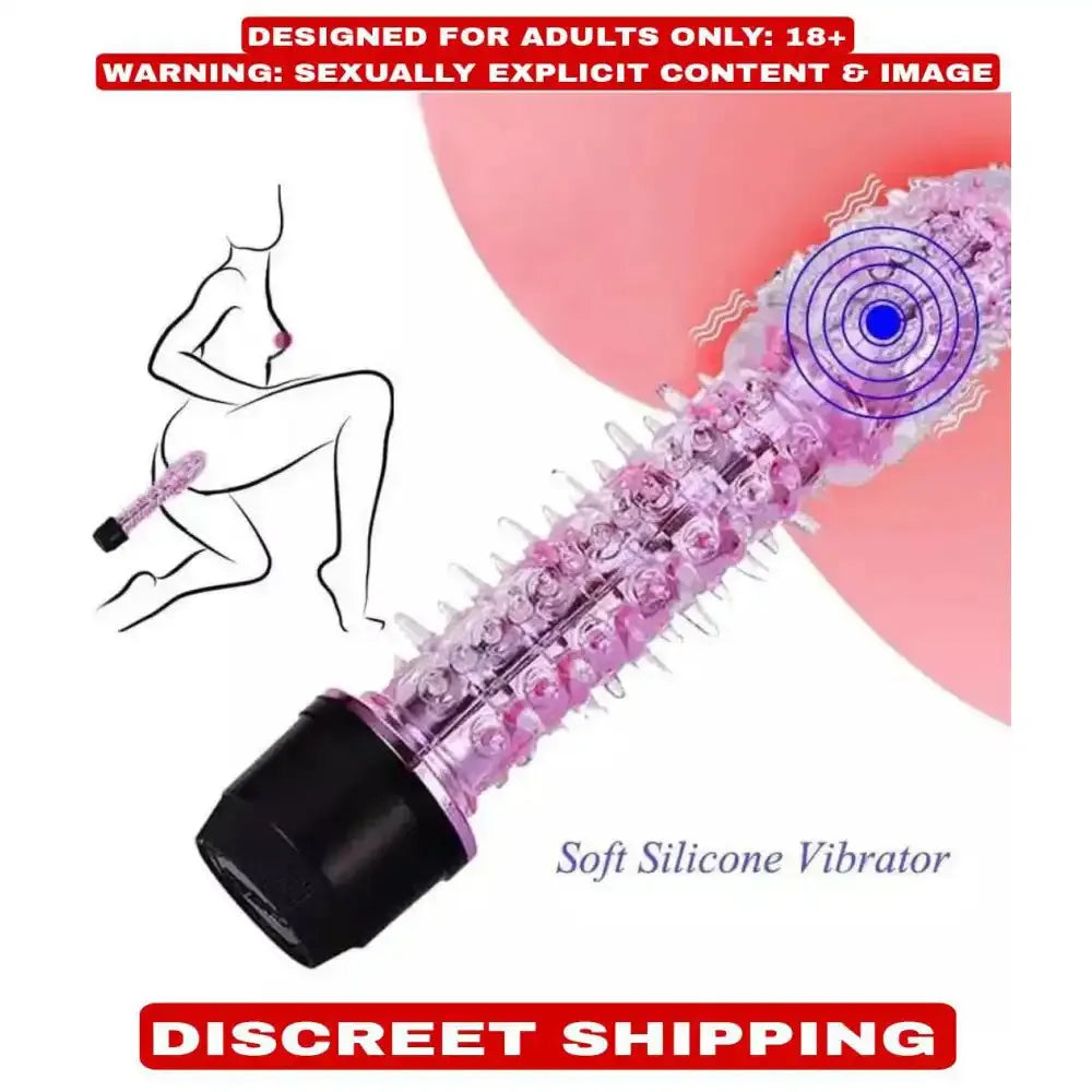 Jelly Soft Textured Vibrating Massager – Flexible Personal Wellness Device for Women