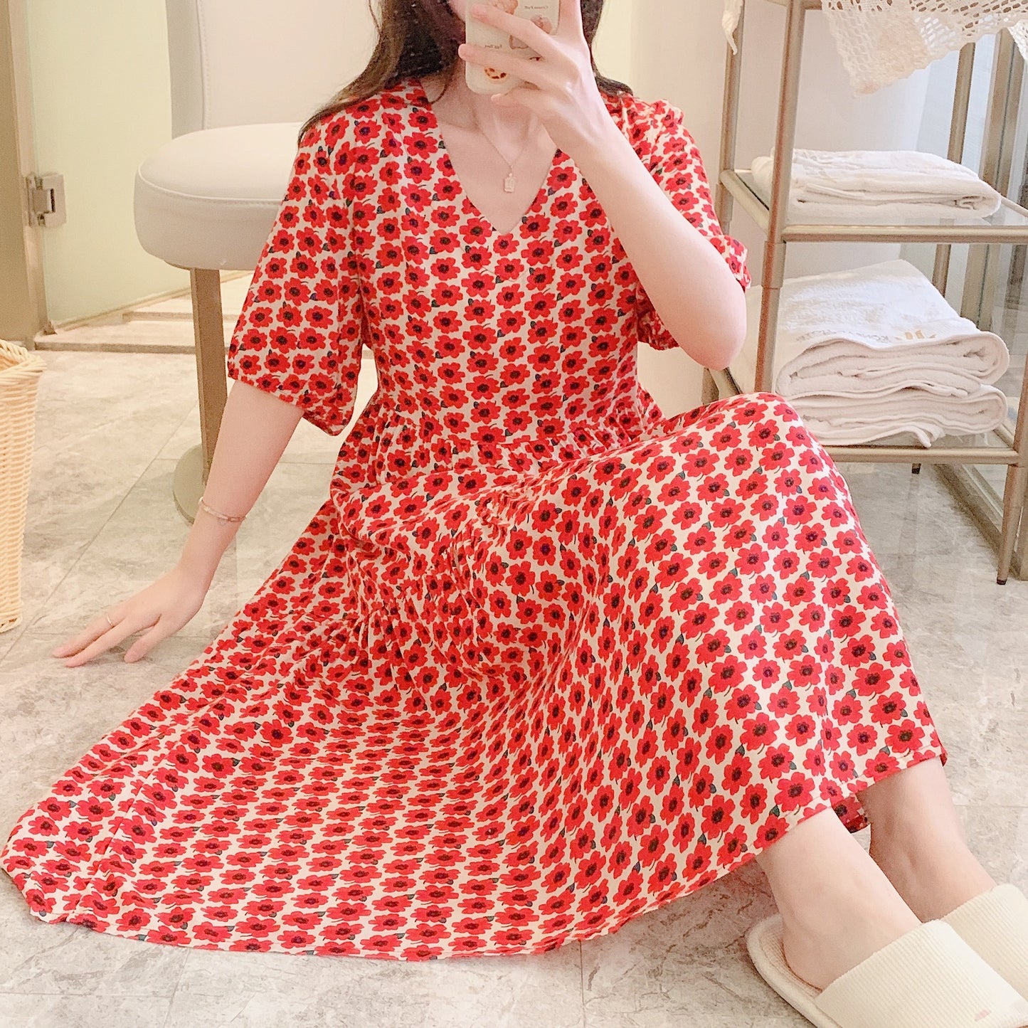 💃Only $35.99💃Women's V-neck Bohemian dress