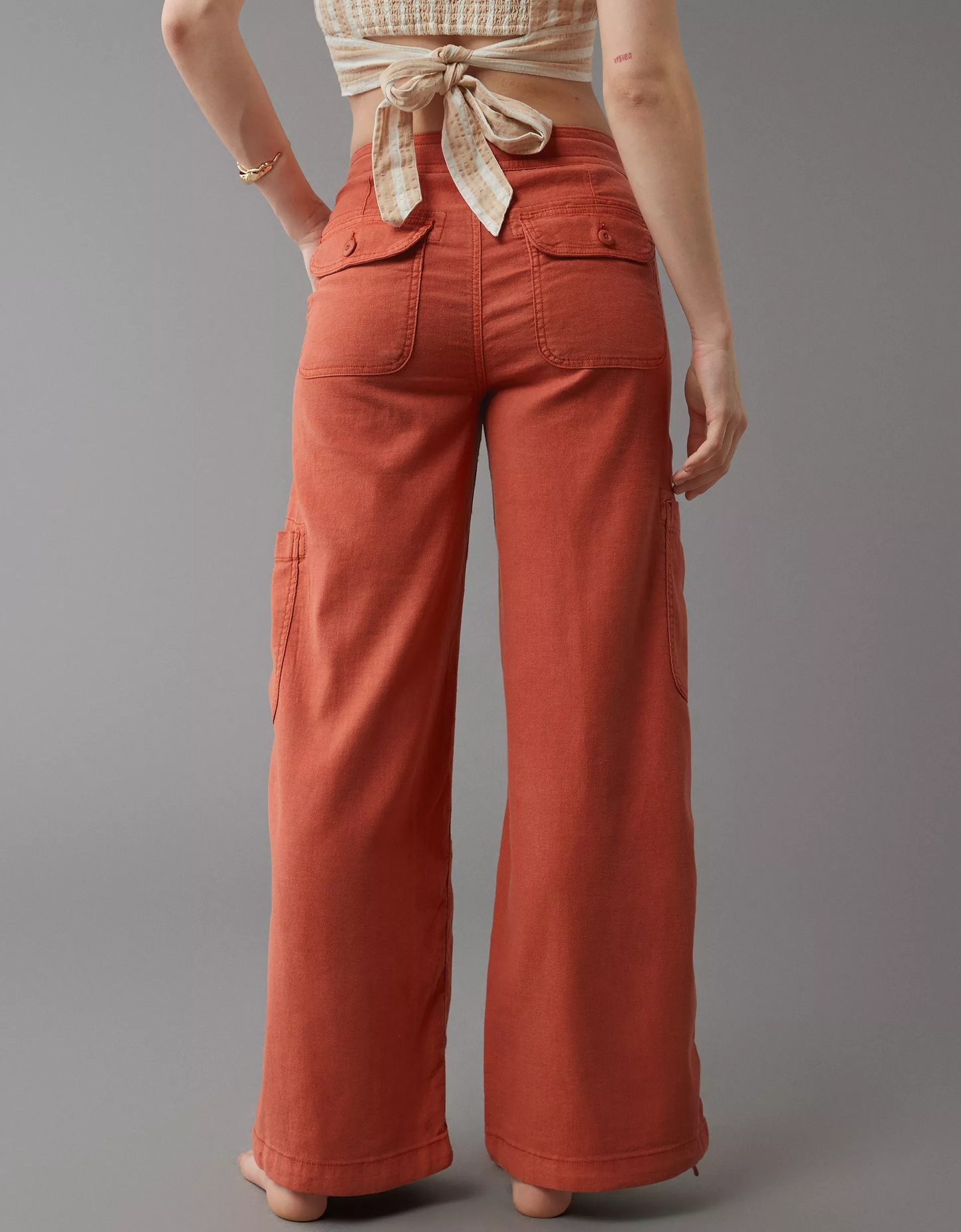 Linen-Blend Wide-Leg Cargo Pant(BUY 2 FREE SHIPPING)