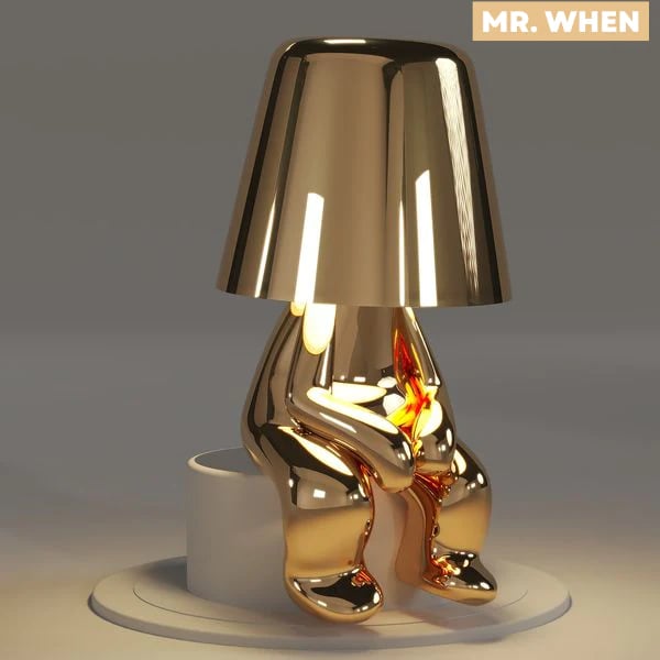 Thinker Golden Man Desk Lamp