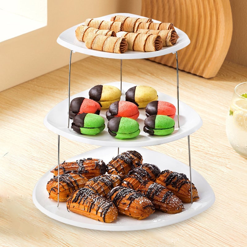 🍇🍨New three-tier foldable party trays