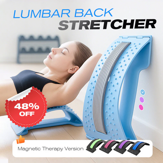 Lumbar Stretcher – Ergonomic Spine Support, Adjustable Stretching Levels, Lightweight...