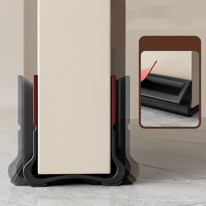 Triple Seal Under Door Draft Stopper – Self-Adhesive Door Bottom Seal for Noise Reduction, Energy Saving & Bug Blocking