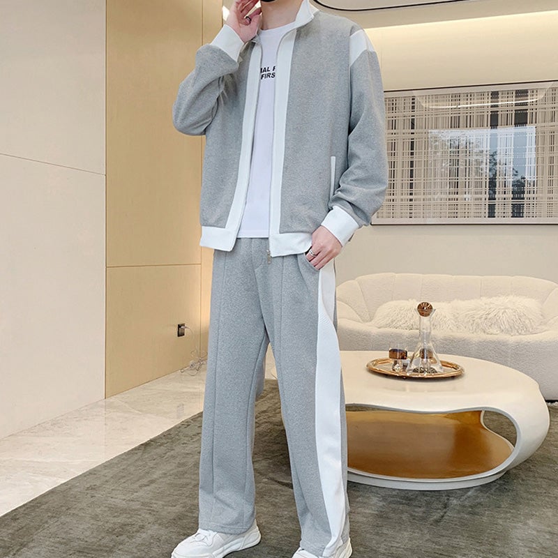 Men's Outfit Casual 2 Piece Contrast Sports Jogging Tracksuits Set(BUY 2 FREE SHIPPING)