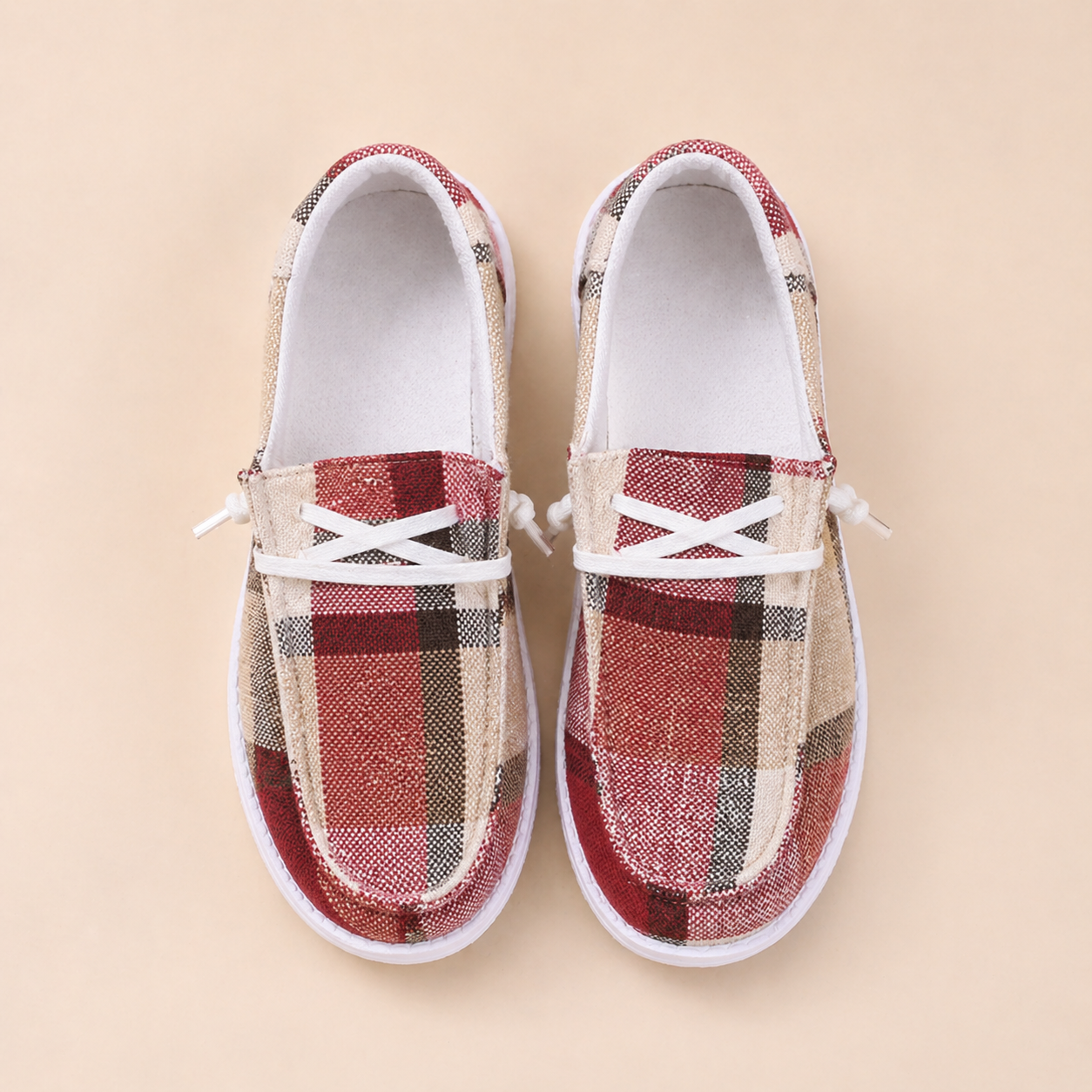 Round-toe lace-up casual shoes