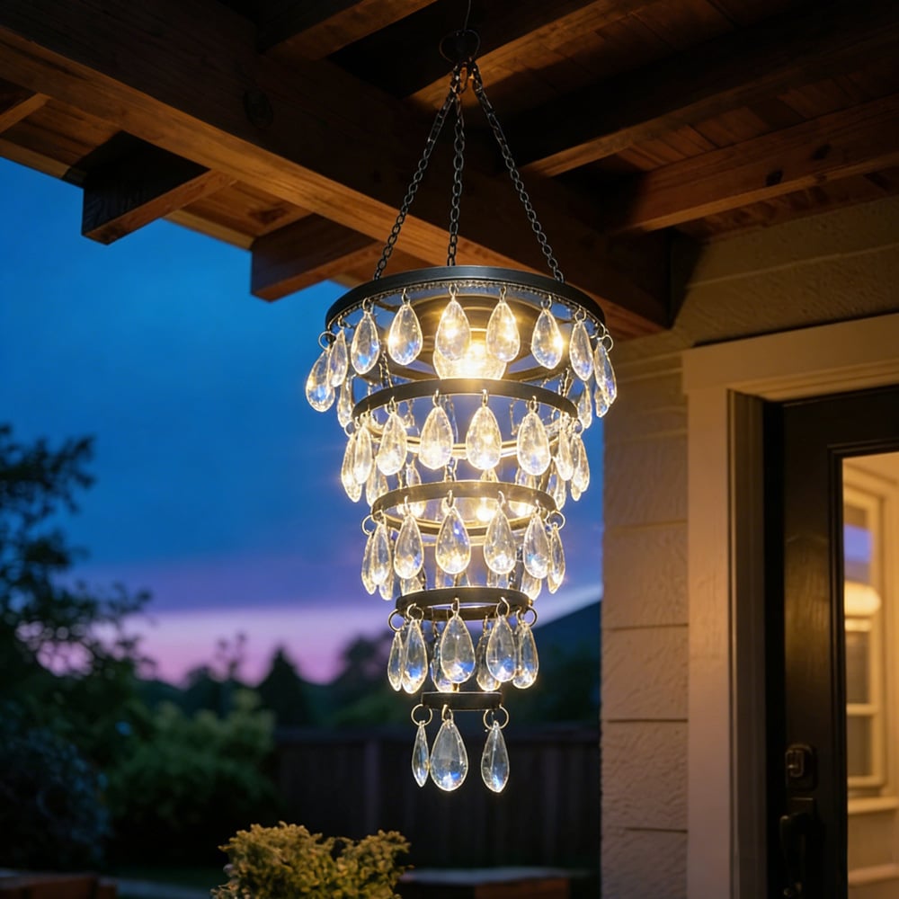 🔥Solar Hanging Crystal Chandelier