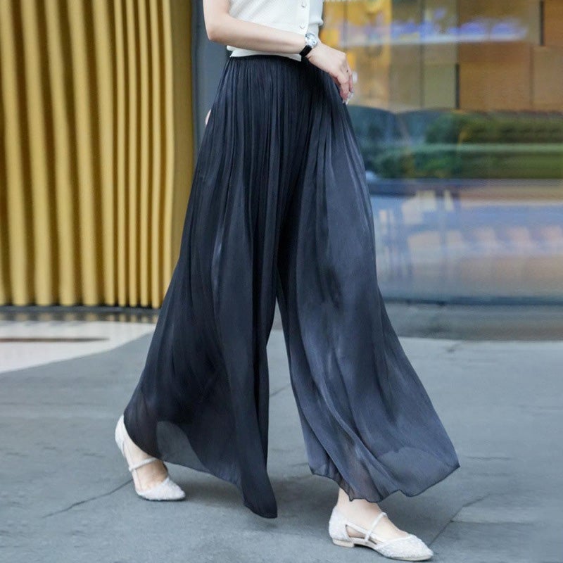 🔥Hot Sale 49% Off🔥Glazed Ice Silk Floor-Length Wide-Leg Culottes mysite