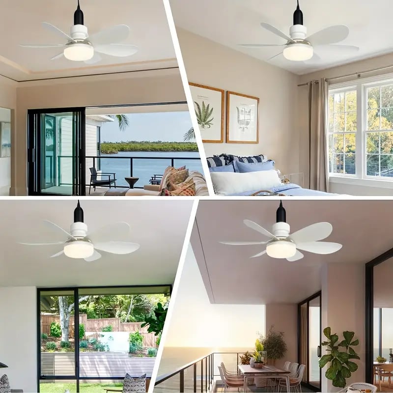 🔥Summer Sale 49% OFF🔥 Bright Cool Ceiling Socket Fan & Light with Remote Control