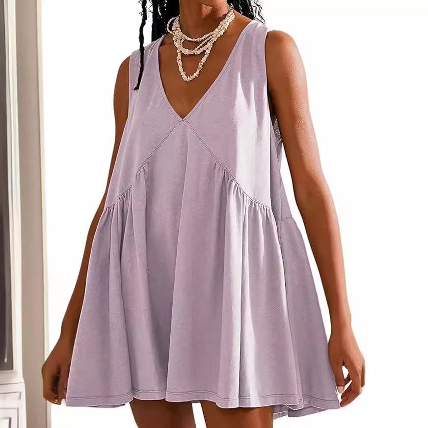 Women's Summer Sleeveless V-Neck Mini Dress , Get product image 15