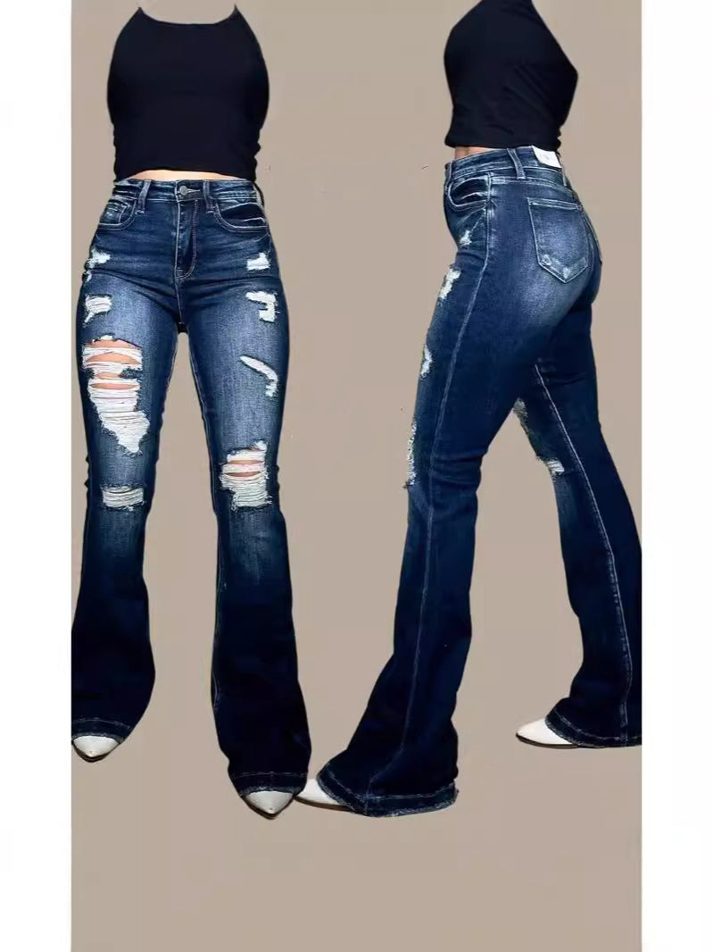 🔥Ripped flared jeans - Buy two and get free shipping!